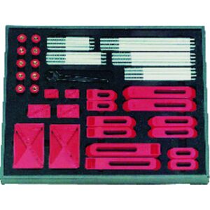 AMF - 6535 M6 Ku - Kunststoff PBT rot - Spannelementesatz AMF - 6535 M6 Ku - Kunststoff PBT rot - Spannelementesatz