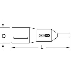 Kstools 1/2" Bit-Stecknuss Mit Schutzisolierung Für Innensechskant-Schrauben, 6mm, 95mm Lang Kstools 1/2" Bit-Stecknuss Mit Schutzisolierung Für Innensechskant-Schrauben, 6mm, 95mm Lang