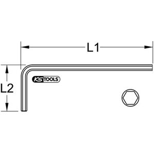 Kstools Innensechskant-Winkelstiftschlüssel Phosphatiert, Kurz, 21mm Kstools Innensechskant-Winkelstiftschlüssel Phosphatiert, Kurz, 21mm