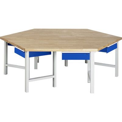 Rau. Gruppenwerkbank Modell 401, Höhe Verstellbar, 6 Schubladen Rau. Gruppenwerkbank Modell 401, Höhe Verstellbar, 6 Schubladen