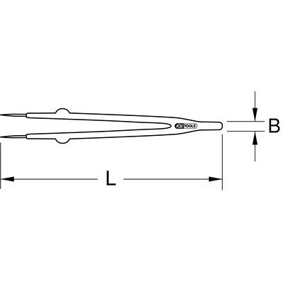 Kstools Pinzette Mit Schutzisolierung, Gerade, 15,5mm Kstools Pinzette Mit Schutzisolierung, Gerade, 15,5mm