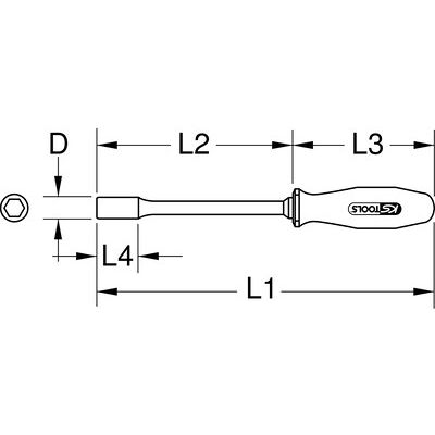 Kstools Stecknuss-Schraubendreher Mit Schutzisolierung, 4mm Kstools Stecknuss-Schraubendreher Mit Schutzisolierung, 4mm