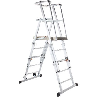 Zarges Teleskopleiter 12 Sprossen, Plattform H 1850-2120-2380-2650-2900-3150mm Zarges Teleskopleiter 12 Sprossen, Plattform H 1850-2120-2380-2650-2900-3150mm