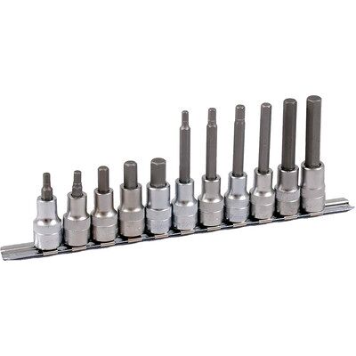 Projahn 1/2" Bit Stecknuss Satz Auf Schiene 11tlg 6-Kant, 60 + 100mm Projahn 1/2" Bit Stecknuss Satz Auf Schiene 11tlg 6-Kant, 60 + 100mm