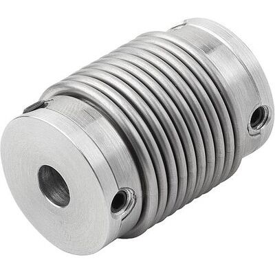 Kipp Metallbalgkupplung Klemmung Mit Gewindestift Gr.10, D1=5, D2=5, L=25, Aluminium, Komp:Edelstahl, D4=15 Kipp Metallbalgkupplung Klemmung Mit Gewindestift Gr.10, D1=5, D2=5, L=25, Aluminium, Komp:Edelstahl, D4=15