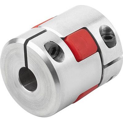 Kipp Elastomer-Klauenkupplung Mit Radialer Klemmnabe Gr.12, D1=4, D2=4, L=34, Aluminium, Komp:Polyurethan, Gelb, D4=25 Kipp Elastomer-Klauenkupplung Mit Radialer Klemmnabe Gr.12, D1=4, D2=4, L=34, Aluminium, Komp:Polyurethan, Gelb, D4=25