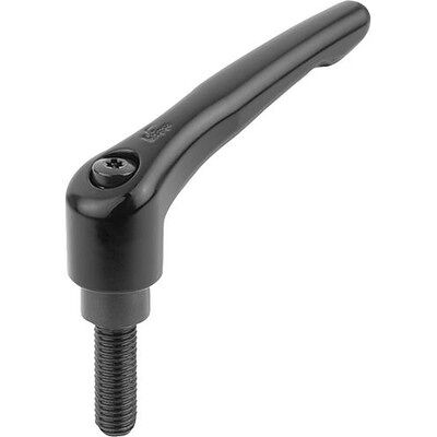 Kipp Klemmhebel Gr.3 M10x30, Zink Schwarz Ral9005 Seidenmatt, Komp:Stahl Brüniert Kipp Klemmhebel Gr.3 M10x30, Zink Schwarz Ral9005 Seidenmatt, Komp:Stahl Brüniert