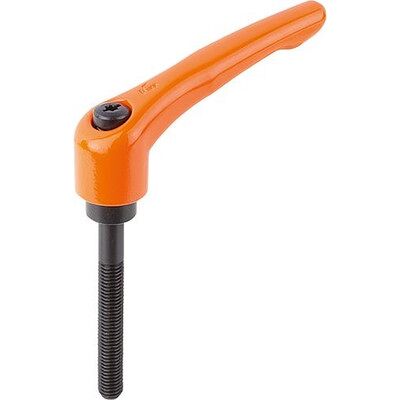 Kipp Klemmhebel Gr.3 M10x60, Zink Orange Ral2004 Seidenmatt, Komp:Stahl Brüniert Kipp Klemmhebel Gr.3 M10x60, Zink Orange Ral2004 Seidenmatt, Komp:Stahl Brüniert