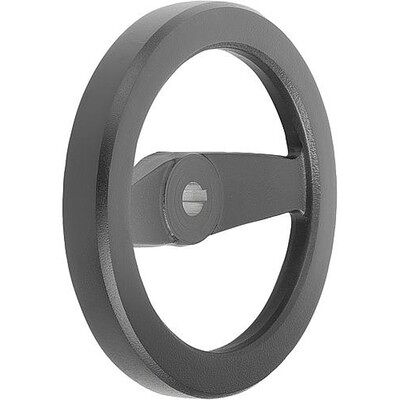 Kipp - 2-Speichenhandrad D1=200 - Schwarz - Handrad Kipp - 2-Speichenhandrad D1=200 - Schwarz - Handrad
