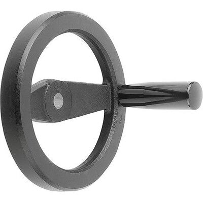 Kipp 2-Speichenhandrad D1=200 Passbohrung D2=20h7, Aluminium, Schwarz Pulverbeschichtet, Komp:Duroplast, (K0162.41200x20) Kipp 2-Speichenhandrad D1=200 Passbohrung D2=20h7, Aluminium, Schwarz Pulverbeschichtet, Komp:Duroplast, (K0162.41200x20)