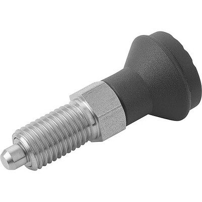 Kipp Arretierbolzen Gr.1 D1=m10x1, D=5, Form:A Ohne Rastnut Ohne Kontermutter, Edelstahl Gehärtet, Komp:Thermoplast Kipp Arretierbolzen Gr.1 D1=m10x1, D=5, Form:A Ohne Rastnut Ohne Kontermutter, Edelstahl Gehärtet, Komp:Thermoplast