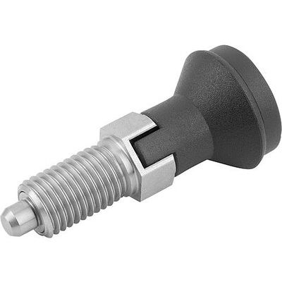Kipp Arretierbolzen Gr.1 D1=m10x1, D=5, Form:C Mit Rastnut Ohne Kontermutter, Edelstahl Gehärtet, Komp:Thermoplast Kipp Arretierbolzen Gr.1 D1=m10x1, D=5, Form:C Mit Rastnut Ohne Kontermutter, Edelstahl Gehärtet, Komp:Thermoplast