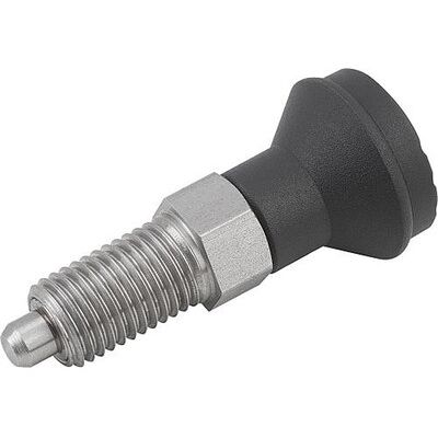 Kipp Arretierbolzen Gr.1 D1=m10x1, D=5, Form:A Ohne Rastnut Ohne Kontermutter, Edelstahl Ungehärtet, Komp:Thermoplast Kipp Arretierbolzen Gr.1 D1=m10x1, D=5, Form:A Ohne Rastnut Ohne Kontermutter, Edelstahl Ungehärtet, Komp:Thermoplast