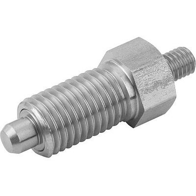 Kipp Arretierbolzen Ohne Rastnut Gr.9 D1=m06x0,75, Form:E, Edelstahl Gehärtet Kipp Arretierbolzen Ohne Rastnut Gr.9 D1=m06x0,75, Form:E, Edelstahl Gehärtet