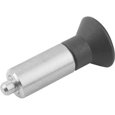 Kipp Arretierbolzen Ohne Rastnut Gr.4, Form:L, Edelstahl Gehärtet, Komp:Thermoplast Schwarzgrau Ral7021 Kipp Arretierbolzen Ohne Rastnut Gr.4, Form:L, Edelstahl Gehärtet, Komp:Thermoplast Schwarzgrau Ral7021
