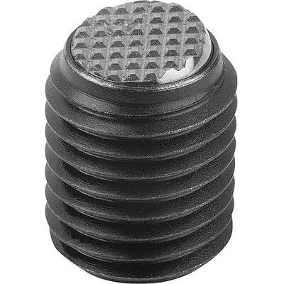 Kipp Kugeldruckschraube Ohne Kopf, Mit Verdrehsicherung, Form:Fv Kugel Abgef/gerif/verdreh, M12, L=40,2, Kipp Kugeldruckschraube Ohne Kopf, Mit Verdrehsicherung, Form:Fv Kugel Abgef/gerif/verdreh, M12, L=40,2,