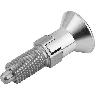 Kipp Arretierbolzen Gr.1 D1=m10x1, D=5, Form:C M.Rastnut, O.Kontermutter, Edelstahl 1.4034 Gehärtet, (K0632.003105) Kipp Arretierbolzen Gr.1 D1=m10x1, D=5, Form:C M.Rastnut, O.Kontermutter, Edelstahl 1.4034 Gehärtet, (K0632.003105)