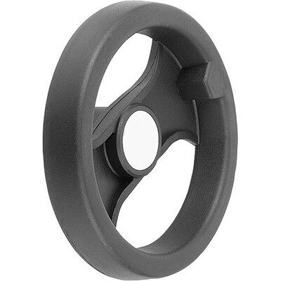 Kipp 2-Speichenhandrad D1=346 Passbohrung Mit Nut D2=20h7, B3=6, T=22,8, Polyamid, Ohne Griff Kipp 2-Speichenhandrad D1=346 Passbohrung Mit Nut D2=20h7, B3=6, T=22,8, Polyamid, Ohne Griff