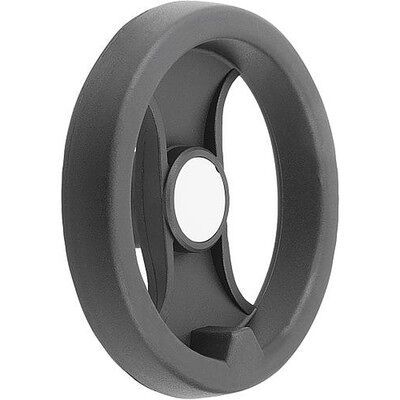 Kipp 2-Speichenhandrad D1=129 Passbohrung Mit Nut D2=14h7, B3=5, T=16,3, Polyamid, Ohne Griff Kipp 2-Speichenhandrad D1=129 Passbohrung Mit Nut D2=14h7, B3=5, T=16,3, Polyamid, Ohne Griff