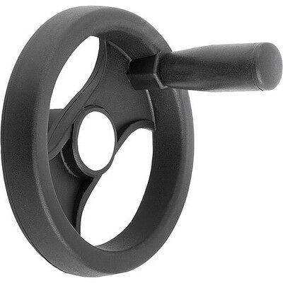 Kipp 2-Speichenhandrad D1=80 Passbohrung D2=8h7, Polyamid, Komp:Polyamid, Griff Drehbar Kipp 2-Speichenhandrad D1=80 Passbohrung D2=8h7, Polyamid, Komp:Polyamid, Griff Drehbar