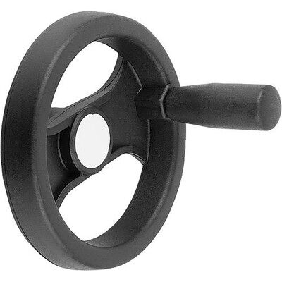 Kipp 2-Speichenhandrad D1=80 Passbohrung Mit Nut D2=10h7, B3=3, T=11,4, Polyamid, Komp:Polyamid, Griff Drehbar Kipp 2-Speichenhandrad D1=80 Passbohrung Mit Nut D2=10h7, B3=3, T=11,4, Polyamid, Komp:Polyamid, Griff Drehbar
