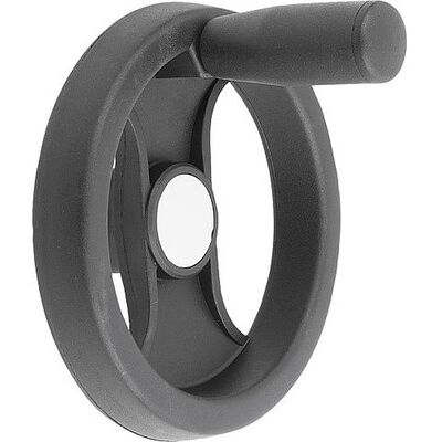 Kipp 2-Speichenhandrad D1=129 Passbohrung Mit Nut D2=14h7, B3=5, T=16,3, Polyamid, Komp:Polyamid, Griff Drehbar Kipp 2-Speichenhandrad D1=129 Passbohrung Mit Nut D2=14h7, B3=5, T=16,3, Polyamid, Komp:Polyamid, Griff Drehbar
