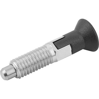 Kipp Arretierbolzen Eco Gr.3 D1=m12, D=8, Form:C M.Rastnut, O.Kontermutter, Stahl Ungehärtet, Komp:Thermoplast Kipp Arretierbolzen Eco Gr.3 D1=m12, D=8, Form:C M.Rastnut, O.Kontermutter, Stahl Ungehärtet, Komp:Thermoplast