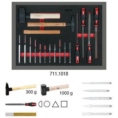Kstools Feilen-, Meißel- Und Hammer-Satz, 18-Teilig In 1/1 Systemeinlage Kstools Feilen-, Meißel- Und Hammer-Satz, 18-Teilig In 1/1 Systemeinlage