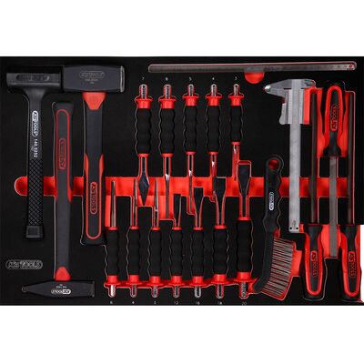 Kstools Hammer- / Meißel- / Und Feilen-Satz In Schaumstoffeinlage, 21-Teilig Kstools Hammer- / Meißel- / Und Feilen-Satz In Schaumstoffeinlage, 21-Teilig