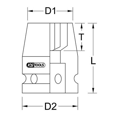 Kstools 3/4" Sechskant-Kraft-Stecknuss, Kurz, 1.3/8'''' Kstools 3/4" Sechskant-Kraft-Stecknuss, Kurz, 1.3/8''''