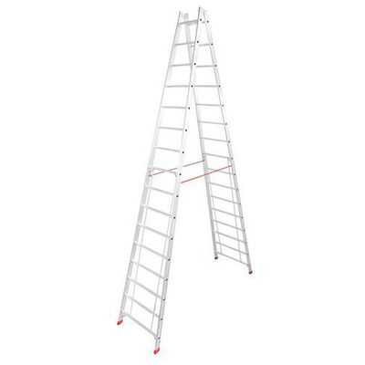 KRAUSE Silber Stabilo Doppelleiter - Stehleiter KRAUSE Silber Stabilo Doppelleiter - Stehleiter