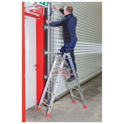Euroline Alu-Sprossenstehleiter, Sprossenanzahl 2 X 6, Leiterlänge 180cm Euroline Alu-Sprossenstehleiter, Sprossenanzahl 2 X 6, Leiterlänge 180cm