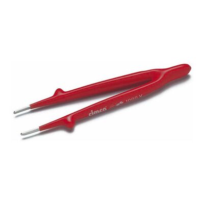 Cimco Pinzette Mit 1000v Schutzisolation, Gerade, Flach-Runde Form, Länge 145mm Cimco Pinzette Mit 1000v Schutzisolation, Gerade, Flach-Runde Form, Länge 145mm