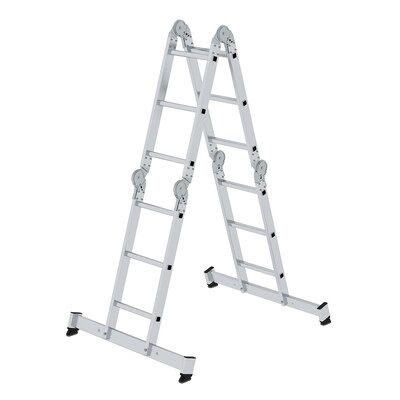 Günzburger Steigtechnik Vielzweckleiter - 12 Stufen, Aluminium, Sicher Günzburger Steigtechnik Vielzweckleiter - 12 Stufen, Aluminium, Sicher