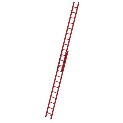 MUNK Günzburger Steigtechnik - Seilzugleiter GFK, 2x12 Sprossen, L ausgefahren MUNK Günzburger Steigtechnik - Seilzugleiter GFK, 2x12 Sprossen, L ausgefahren