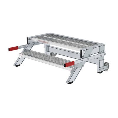Munk Günzburger Steigtechnik Arbeitsbock - 2 Stufen, 2 Rollen, 1000mm Breite Munk Günzburger Steigtechnik Arbeitsbock - 2 Stufen, 2 Rollen, 1000mm Breite