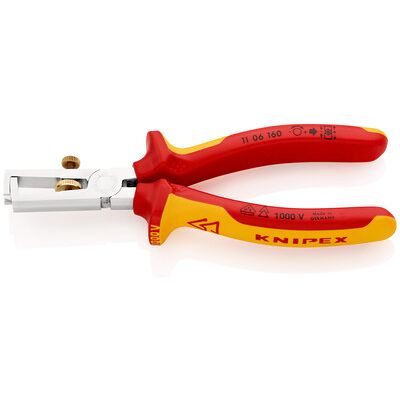 Knipex Abisolierzange 11 06 160 Verchromt Mehrkomponenten Vde Ø5mm 10mm² 160mm Knipex Abisolierzange 11 06 160 Verchromt Mehrkomponenten Vde Ø5mm 10mm² 160mm