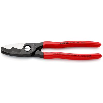 Knipex Kabelschere 95 11 200 Doppelschneide Brüniert Kstüberz. Ø20mm 200mm Knipex Kabelschere 95 11 200 Doppelschneide Brüniert Kstüberz. Ø20mm 200mm