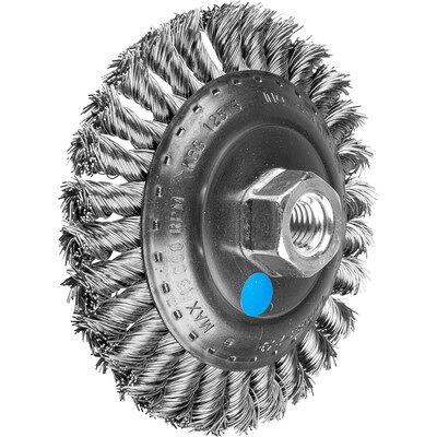 Pferd Kegelbürste Gezopft Kbg Ø 125x15 Mm M14 Edelstahl-Draht-Ø 0,50mm Winkelschleifer Pferd Kegelbürste Gezopft Kbg Ø 125x15 Mm M14 Edelstahl-Draht-Ø 0,50mm Winkelschleifer