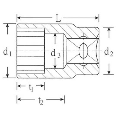 Stahlwille 1/2" (12,5mm) Steckschlüsseleinsatz Sw.3/8" L.38mm Stahlwille 1/2" (12,5mm) Steckschlüsseleinsatz Sw.3/8" L.38mm