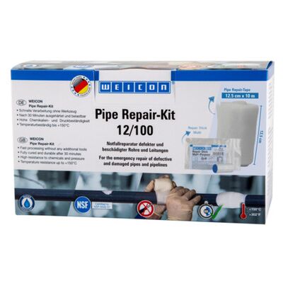 Weicon Pipe Repair-Kit Für Die Notfall-Reparatur Beschädigter Rohre Und Leitungen 10 M X 12,5 Cm Weicon Pipe Repair-Kit Für Die Notfall-Reparatur Beschädigter Rohre Und Leitungen 10 M X 12,5 Cm