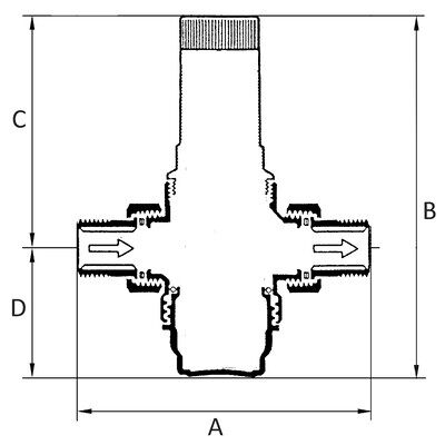 Riegler Druckregler Für Wasser, Inkl. Manometer, R 3/4, 0,2 - 2 Bar (100.122) Riegler Druckregler Für Wasser, Inkl. Manometer, R 3/4, 0,2 - 2 Bar (100.122)