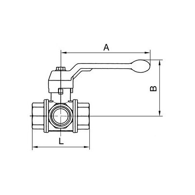 Riegler 3-Wege-Kugelhahn, T-Bohrung, Messing Vernickelt, Rp 3/4, Dn 20 (1084 D) Riegler 3-Wege-Kugelhahn, T-Bohrung, Messing Vernickelt, Rp 3/4, Dn 20 (1084 D)
