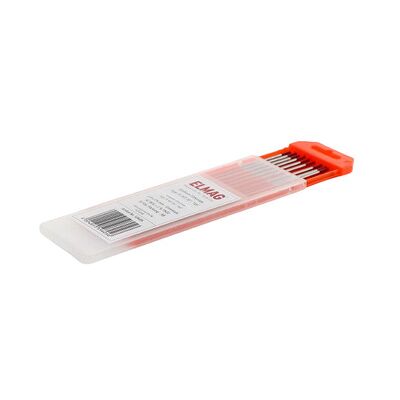 Elmag Wolfram-Elektrode Type E-Wt 20, Rot Ø2,4 X 175mm Universal, W 98% + 2% Tho2 Elmag Wolfram-Elektrode Type E-Wt 20, Rot Ø2,4 X 175mm Universal, W 98% + 2% Tho2