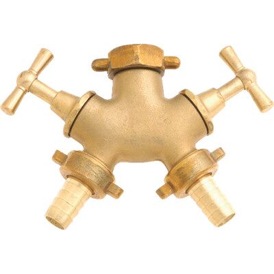 Geka Messing Zweiwegeventil - G 3/4 Zoll, 2 x 13mm Schläuche - Wasserversorgung Geka Messing Zweiwegeventil - G 3/4 Zoll, 2 x 13mm Schläuche - Wasserversorgung