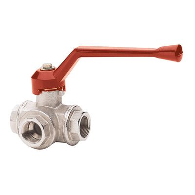 Nobrand Dreiwege-Kugelhahn Typ 128 Mit T-Bohrung, 3x Bsp Ig G-3/4", Bd Bis 50 Bar Nobrand Dreiwege-Kugelhahn Typ 128 Mit T-Bohrung, 3x Bsp Ig G-3/4", Bd Bis 50 Bar