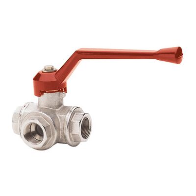 Nobrand Dreiwege-Kugelhahn Typ 128 Mit L-Bohrung, 3x Bsp Ig G-3/4", Bd Bis 50 Bar Nobrand Dreiwege-Kugelhahn Typ 128 Mit L-Bohrung, 3x Bsp Ig G-3/4", Bd Bis 50 Bar