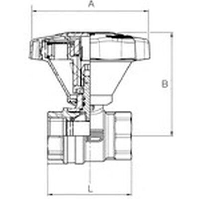 Riegler Kugelhahn, Feineinstellung, Messing Vernickelt/blank, Rp 3/4 (335.105) Riegler Kugelhahn, Feineinstellung, Messing Vernickelt/blank, Rp 3/4 (335.105)