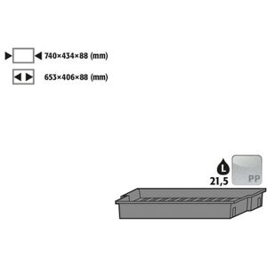 Asecos B740xt434xh88 - Einlegewanne für Unterbauschr. 890/1400mm Asecos B740xt434xh88 - Einlegewanne für Unterbauschr. 890/1400mm