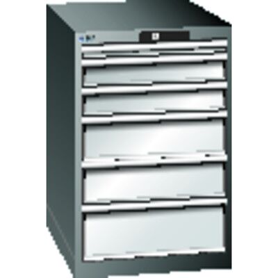 Lista Schubladenschrank Grau-Metallic/lichtgrau H850, 6 Schubladen Lista Schubladenschrank Grau-Metallic/lichtgrau H850, 6 Schubladen